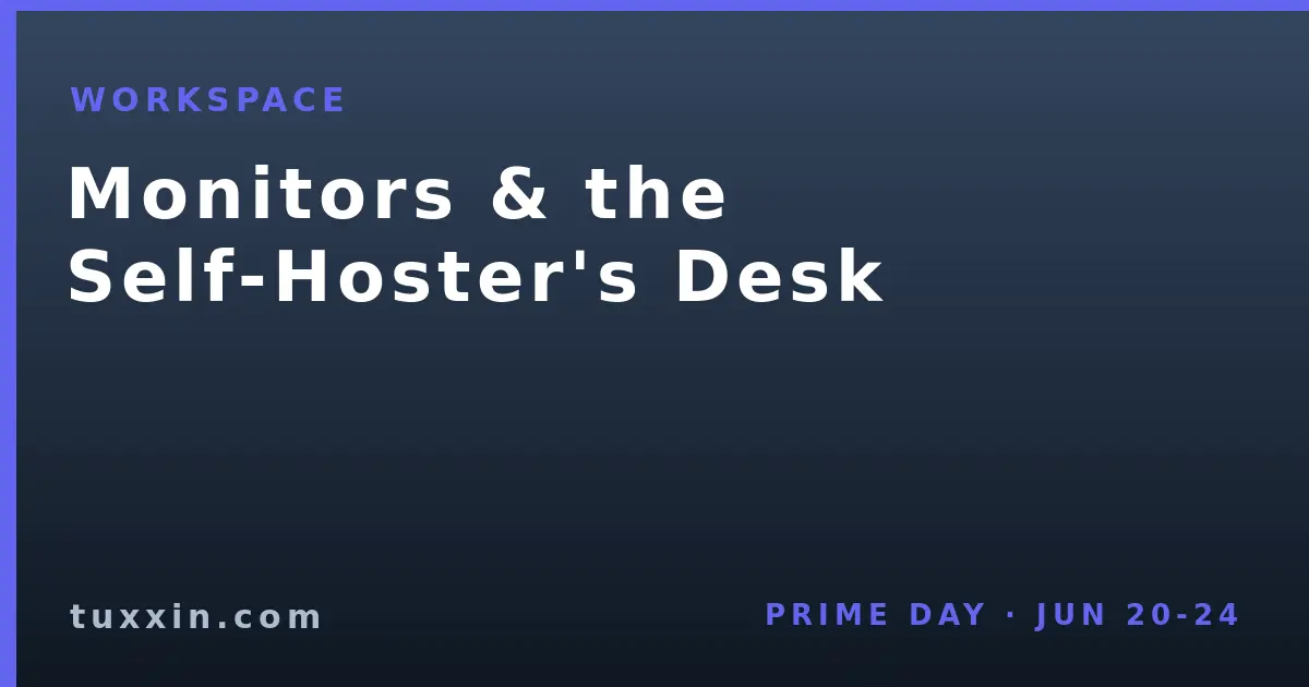 Monitors, Stands & the Self-Hoster's Desk