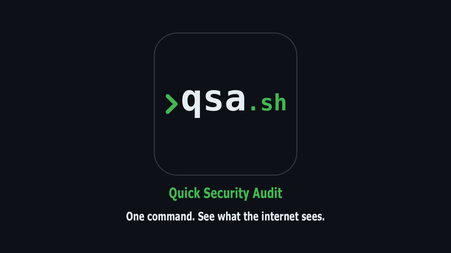 qsa.sh – An instant external security scan of your IP via curl